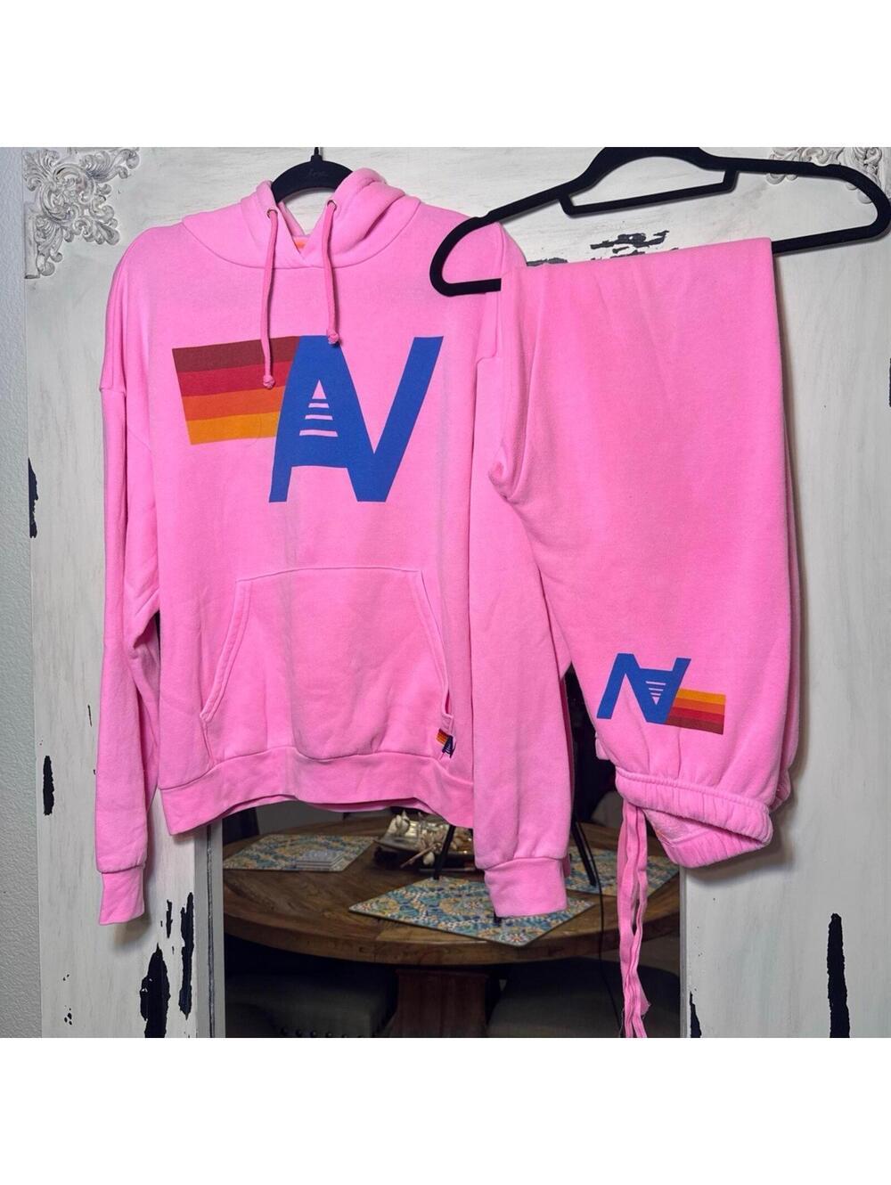 Aviator Nation Relaxed Logo Pullover Hoodie and sweatpants size S